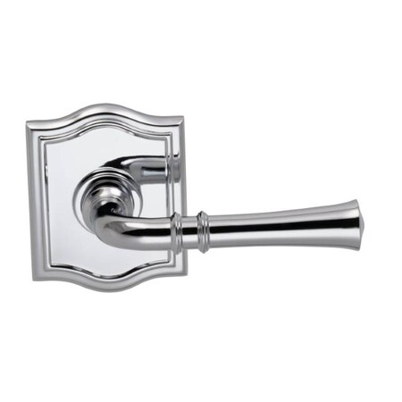Omnia Lever Arched Rose Pass Lever 2-3/8" BS T Strike Bright Chrome 785 785AR/238T.PA26