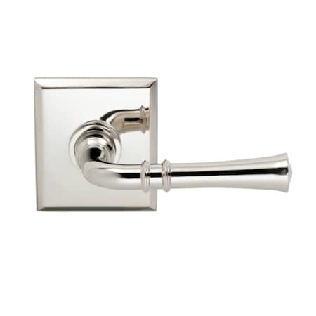 Omnia Lever Rectangular Rose Priv Lever 2-3/8" BS T Strike Bright Nickel 785 785RT/238T.PR14