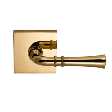 Omnia Lever Square Rose Priv Lever 2-3/4" BS T Strike Bright Brass 785 785SQ/234T.PR3
