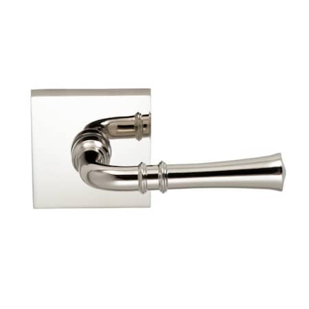 Omnia Lever with Square Rose Single Dummy Right Hand Lever Bright Nickel 785 785SQ/R.SD14