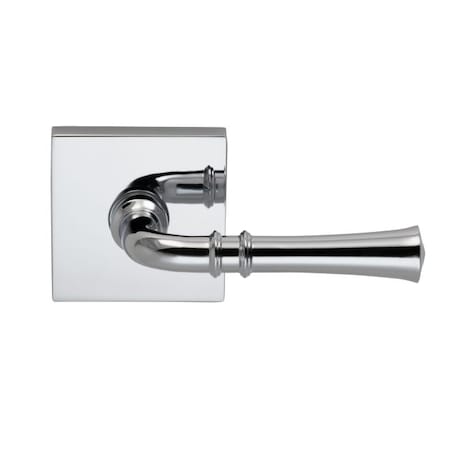Omnia Lever Square Rose Pass Lever 2-3/8" BS T Strike Bright Chrome 785 785SQ/238T.PA26