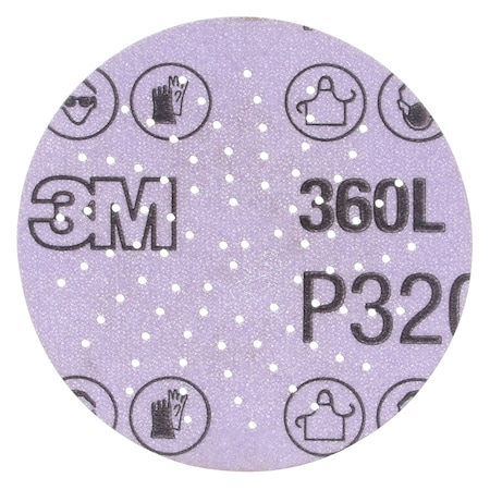 3M Abrasive Disc, Sanding 3 Dia P320, PK100 0-00-51141-20824-4