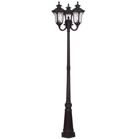 Livex Lighting Oxford 3 Light Bronze Outdoor 3 Head Post 7866-07
