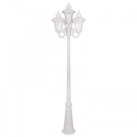 Livex Lighting Textured White Outdoor Post Light, 4 Ligh 7869-13