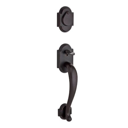 Baldwin Double Cylinder Adirondack Handleset, RH Arch Lever, Dark Bronze DC.ADIXARC.R.RAR.481.S