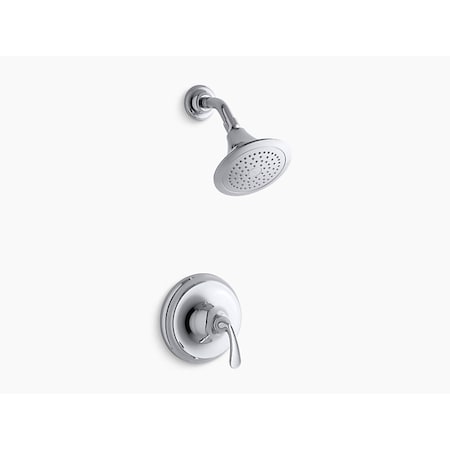 Kohler Forte(R) Sculpted Rite-Temp(R) Shower Valve Trim With 2.5 Gpm Showerhead TS10276-4-CP