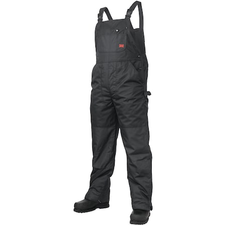 Tough Duck 7910 Insulated Bib Overalls, Polyester, 600 den Fabric Weight, 32 in Inseam, Black, M 791016