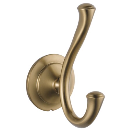 Delta Delta Linden Double Robe Hook, Champagne 79435-CZ