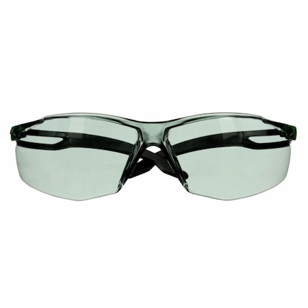3M SecureFit(TM) 500, Safety Glasses, Anti-Fog & Anti-Scratch, Gray Lens, Black/Green Frame, Frameless SF517AF-GRN