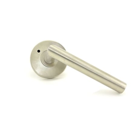 Trimco RH Frankfurt Tubular Barn Door Latchset Privacy Push Button Satin SS 1074-1-RH-ST002.630