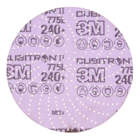 3M Cubitron Clean Sanding Film Disc, 6", 240+, Die600LG 775L 539