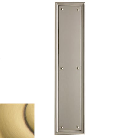 Baldwin Estate Satin Brass with Brown Push Plates 2280.060
