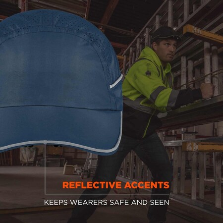 Ergodyne Bump Cap, Long Brim Baseball, Polyethylene, Hook-and-Loop ...