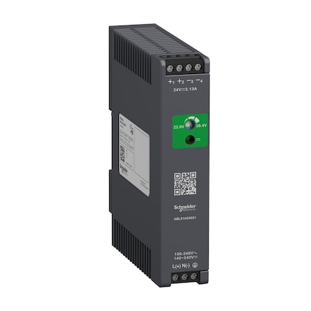 Schneider Electric Power Supply, 120/375V DC; 85/264V AC, 24V DC, 75 W, 3.13 A, DIN Rail ABLS1A24031