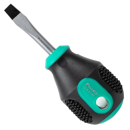 Proskit Screwdriver, Straight Blade, Stubby 800-028