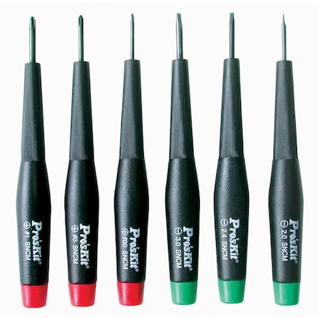 Proskit Precision Screwdriver Set 6 pc Flat/Phi 800-149