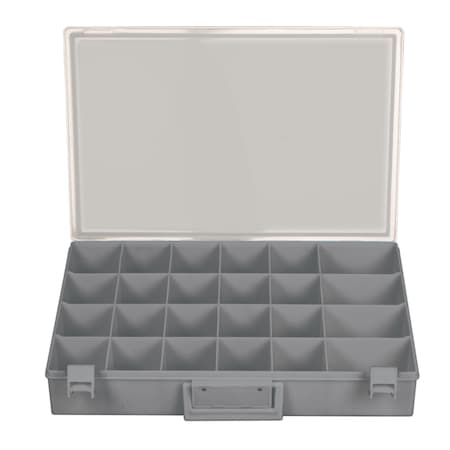 Disco Lrg Gray Tray W/Clr Lid 24 Hole W/Latches 80123GC