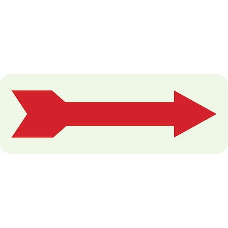 Brady Directional Sign, 3 1/2 in Height, 10 in Width, Polyester, Rectangle, No Text 80201