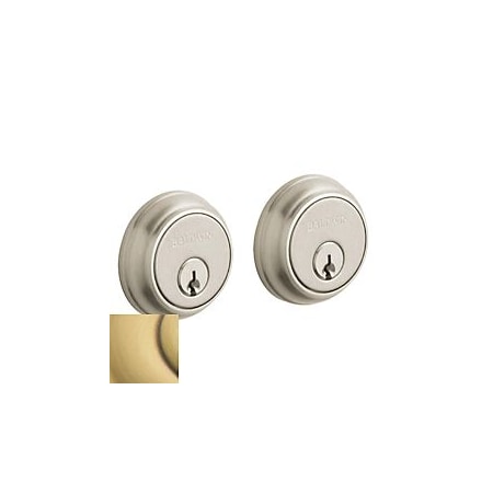 Baldwin Estate Satin Brass with Brown Deadbolts 8021.060