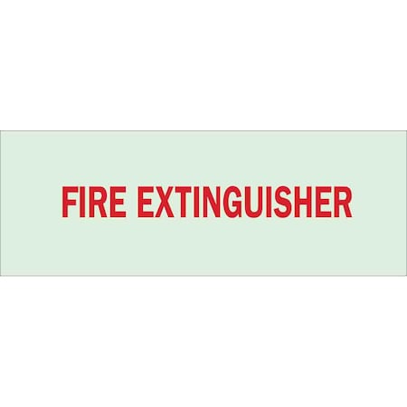 Brady Fire Extinguisher Sign, 3 1/2 in Height, 10 in Width, Polyester, Rectangle, English 80235