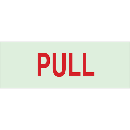 Brady Directional Sign, Pull, 7" W x 2-1/2" H, Rectangle, Plastic, 85528 85528