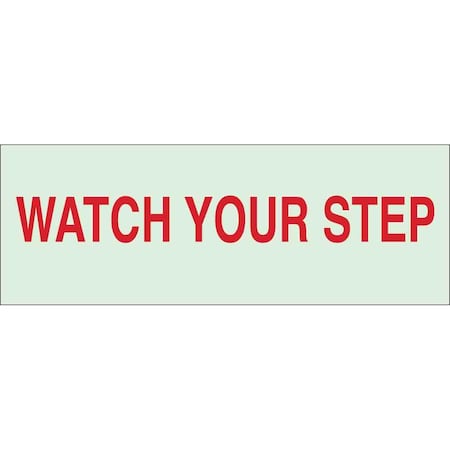 Brady Watch Your Step, 2-1/2 in x 7 in, Rectangle, Polyester, 80266 80266