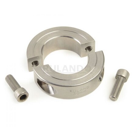 Ruland Shaft Collar, Stainless Steel, (2) Clamp Screw, 9.6 N-m MSP-15E-ST