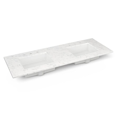 Robern Vf Top, 2 Sink, 3 Hole Lyra, 61"X22" TF61UDO94-8D2