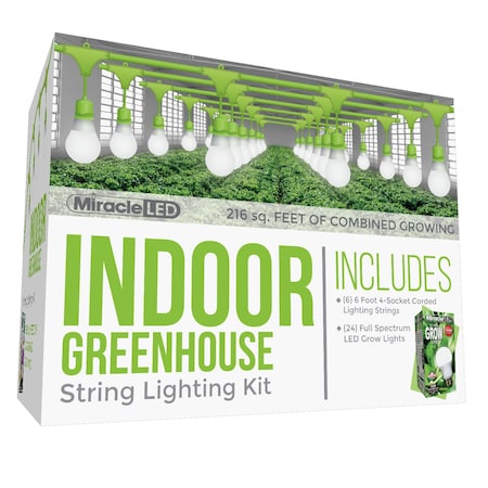 Miracle Led Ultra Grow 4-Socket Corded LED Grow, PK6 601159