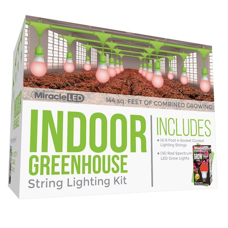 Miracle Led Ultra Grow 4-Socket Corded LED Grow, PK4 601162