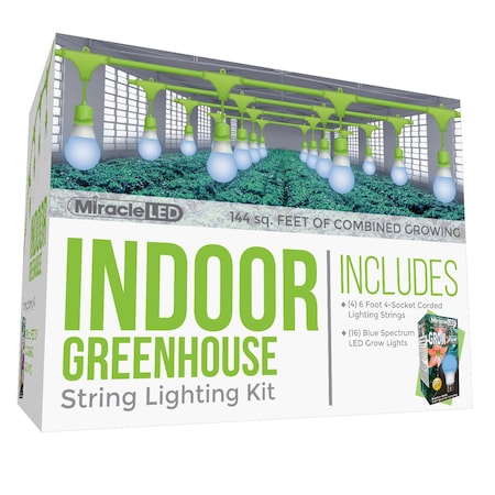 Miracle Led Ultra Grow 4-Socket Corded LED Grow, PK4 601166