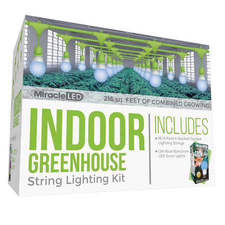 Miracle Led Ultra Grow 4-Socket Corded LED Grow, PK6 601167