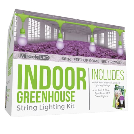 Miracle Led Ultra Grow 4-Socket Corded LED Grow, PK4 601170