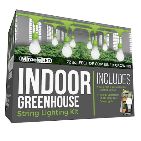 Miracle Led Wide Angle 4-Socket Corded LED Grow, PK2 601194