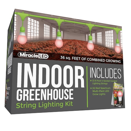 Miracle Led Wide Angle 4-Socket Corded LED Grow Ligh 601197