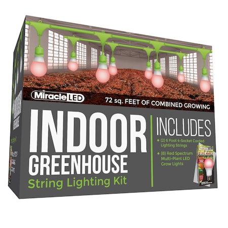 Miracle Led Wide Angle 4-Socket Corded LED Grow, PK2 601198