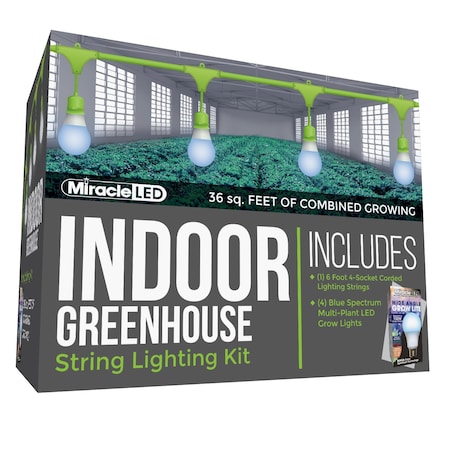 Miracle Led Wide Angle 4-Socket Corded LED Grow Ligh 601201