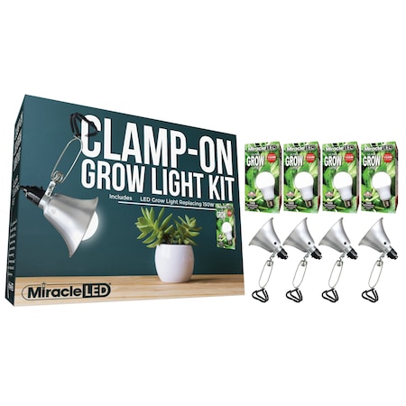 Miracle Led Ultra Grow LED Clamp-On Grow Light, PK4 601287