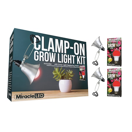 Miracle Led Ultra Grow LED Clamp-On Grow Light, PK2 601289
