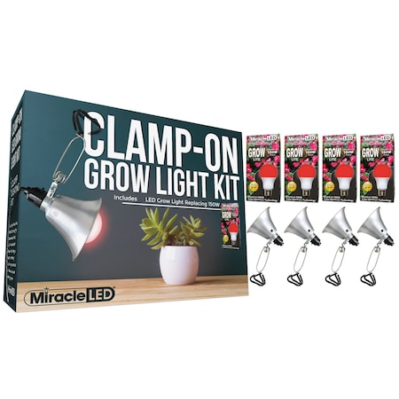 Miracle Led Ultra Grow LED Clamp-On Grow Light, PK4 601290