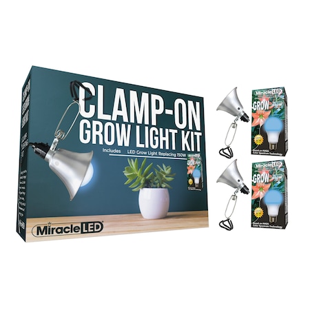 Miracle Led Ultra Grow LED Clamp-On Grow Light, PK2 601292