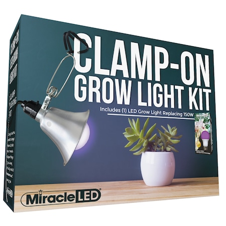 MIRACLE LED Ultra Grow LED Clamp-On Grow Light Kit w 601294