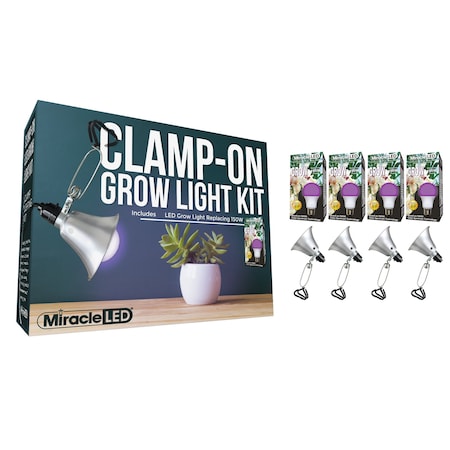 Miracle Led Ultra Grow LED Clamp-On Grow Light, PK4 601296