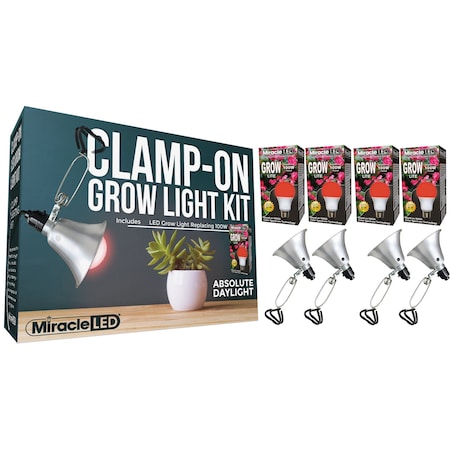 Miracle Led Absolute Daylight LED Clamp-On Grow, PK4 601302
