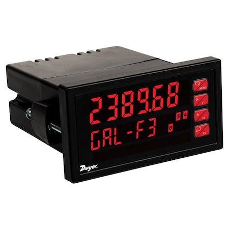 DWYER INSTRUMENTS Analog Panel Meter, Red LED Display APM-200