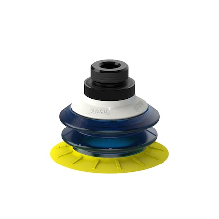 Piab Vacuum Cup, PUR, Blue/Yellow, 65 mm dia. S.MX65P3060.G12M.00