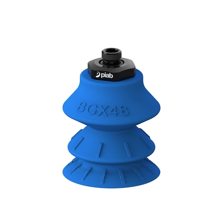 Piab Vacuum Cup, Silicone, Blue, 48 mm dia. S.BGX48SF50.G38M.00