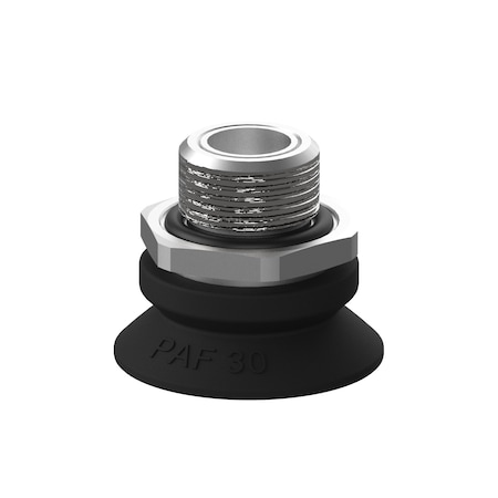 Piab Vacuum Cup, Nitrile/PVC, 30 mm dia., PK5 S.PAF30NP60.G38M.01