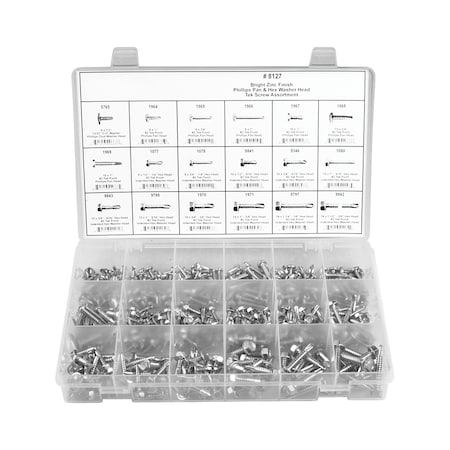 Disco Philips Pan/Hex Washer Tek Assrt, 425 PCS 8127