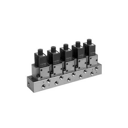 Smc Manifold for VO317 Valves, 4 Stations VV317-02-033-02